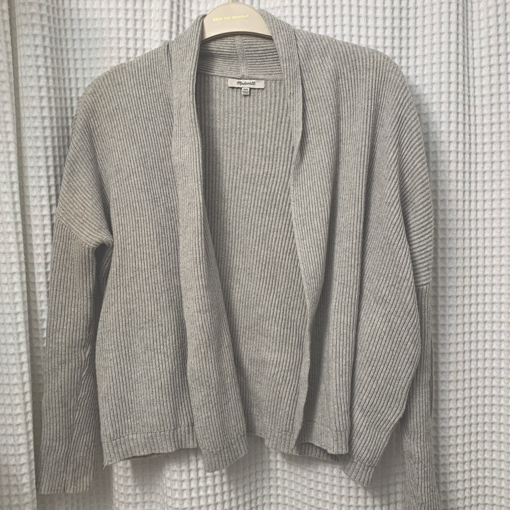 Grey Madewell cardigan! Perfect over a dress or with pants